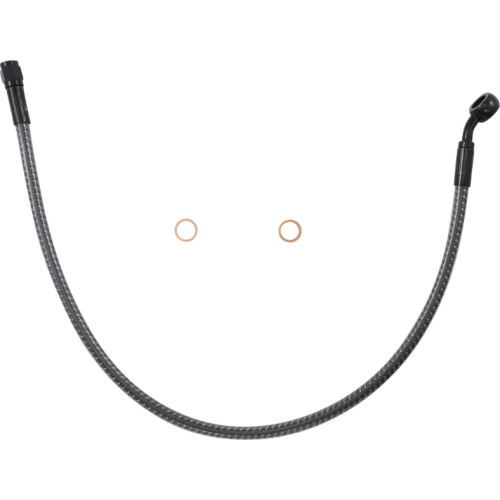 PartzBiz HD: 4410035-Magnum KARBONFIBR 21" Front Upper Brake Line Kit 35 Deg ABS Harley & Custom