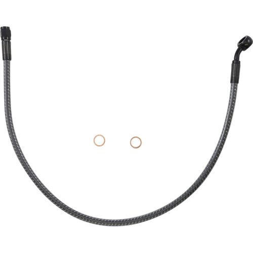 PartzBiz HD: 4410037-Magnum KARBONFIBR 21" Front Upper Brake Line Kit 35 Deg ABS Harley & Custom PartzBiz HD: 4410037-Magnum KARBONFIBR 21" Front Upper Brake Line Kit 35 Deg ABS Harley & Custom