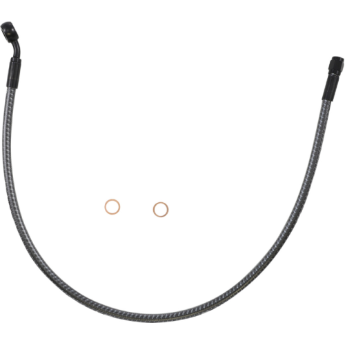 PartzBiz HD: 4410040-Magnum KARBONFIBR 24" Front Upper Brake Line Kit 35 Deg ABS Harley & Custom