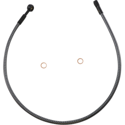 PartzBiz HD DS17416312 - Magnum KARBONFIBR 28" Front Upper Brake Line Kit 180 Deg ABS Harley & Custom