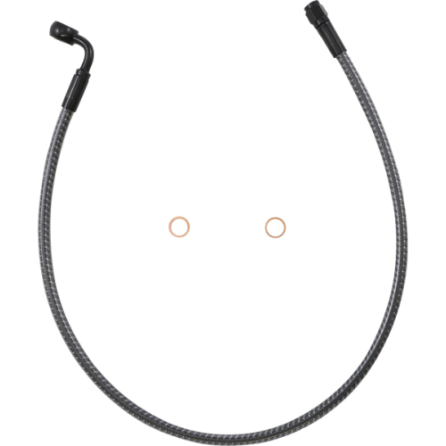 PartzBiz HD: 4410006-Magnum KARBONFIBR 24" Front Upper Brake Line Kit 90 Deg ABS Harley & Custom