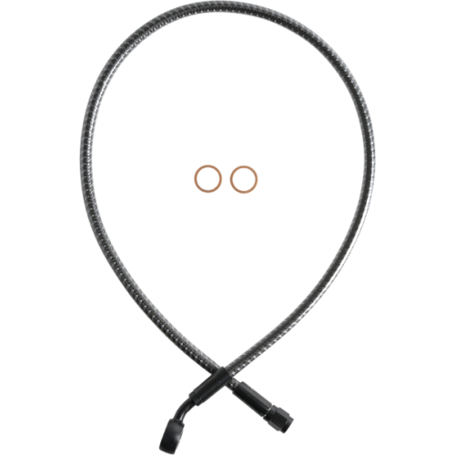 PartzBiz HD: 4409983-Magnum KARBONFIBR 26" Front Upper Brake Line Kit 35 Deg ABS Harley & Custom PartzBiz HD: 4409983-Magnum KARBONFIBR 26" Front Upper Brake Line Kit 35 Deg ABS Harley & Custom
