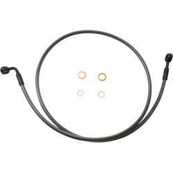 PartzBiz HD DS17416288 - Magnum KARBONFIBR 48" EZ-Align Brake Line 180 90 Degree Harley Softail Dyna 86-07