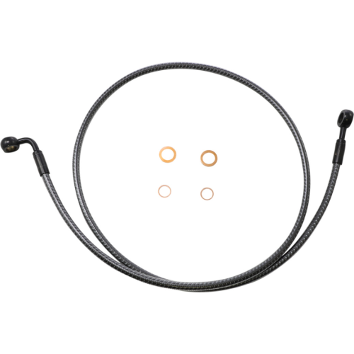 PartzBiz HD: 4409973-Magnum KARBONFIBR 48" EZ-Align Brake Line 180 90 Degree Harley Softail Dyna 86-07