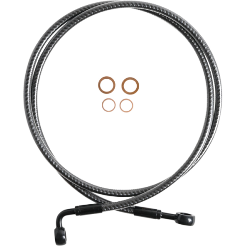 PartzBiz HD: 4409976-Magnum KARBONFIBR 48" EZ-Align Brake Line 180 90 Degree Harley Softail Dyna 86-07 PartzBiz HD: 4409976-Magnum KARBONFIBR 48" EZ-Align Brake Line 180 90 Degree Harley Softail Dyna 86-07
