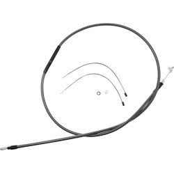 PartzBiz HD DS06522389 - Magnum KARBONFIBR 68 11/16" High-Efficiency Polished Clutch Cable Harley 87-06