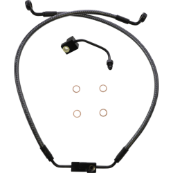 PartzBiz HD DS17416292 - Magnum KARBONFIBR Lower Brake Line AN-3 ABS Single Disc Harley Dyna 12-17