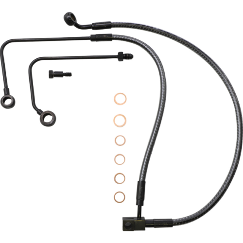 PartzBiz HD: 4409936-Magnum KARBONFIBR Lower Brake Line AN-3 ABS Single Disc Harley Softail 11-17 PartzBiz HD: 4409936-Magnum KARBONFIBR Lower Brake Line AN-3 ABS Single Disc Harley Softail 11-17