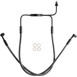 PartzBiz HD DS17416271 - Magnum KARBONFIBR Lower Brake Line Non ABS Harley Sportster Dyna 96-05