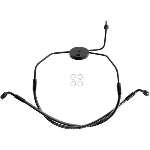 PartzBiz HD: 4409898-Magnum KARBONFIBR Lower Brake Line AN-3 Non ABS Harley Touring 94-07
