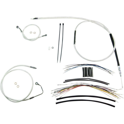PartzBiz HD: 4409877-Magnum Sterling Chromite Complete 12"-14" Handlebar Installation Kit 08-13 FLH/T | 387361 PartzBiz HD: 4409877-Magnum Sterling Chromite Complete 12"-14" Handlebar Installation Kit 08-13 FLH/T | 387361