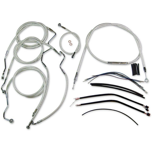 PartzBiz HD: 4409894-Magnum Sterling Chromite Complete 15"-17" Handlebar Installation Kit 14-15 FLHR | 387482