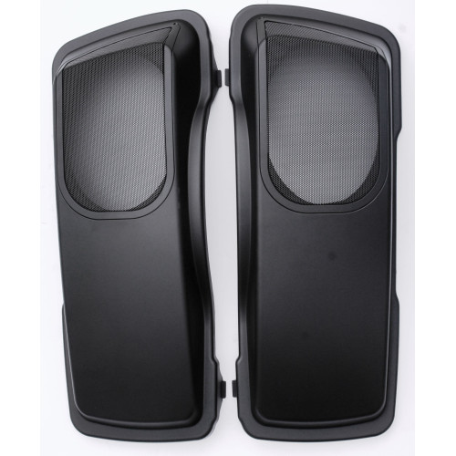 PartzBiz HD: 4409813-Matte Black Unpainted 6X9 Speaker Lids Saddlebag Set Kit Bagger Harley FLH/T 98-13