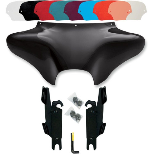PartzBiz HD: 4409730-Memphis Shades Batwing Fairing Kit Black Trigger Lock Mounts Windshield FLHR | MEM7011 & MEK1914 PartzBiz HD: 4409730-Memphis Shades Batwing Fairing Kit Black Trigger Lock Mounts Windshield FLHR | MEM7011 & MEK1914