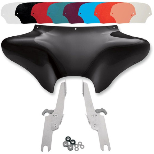 PartzBiz HD: 4409732-Memphis Shades Batwing Fairing Kit Polished Trigger Lock Mounts Windshield FLHR | MEM7011 & MEK1913 PartzBiz HD: 4409732-Memphis Shades Batwing Fairing Kit Polished Trigger Lock Mounts Windshield FLHR | MEM7011 & MEK1913