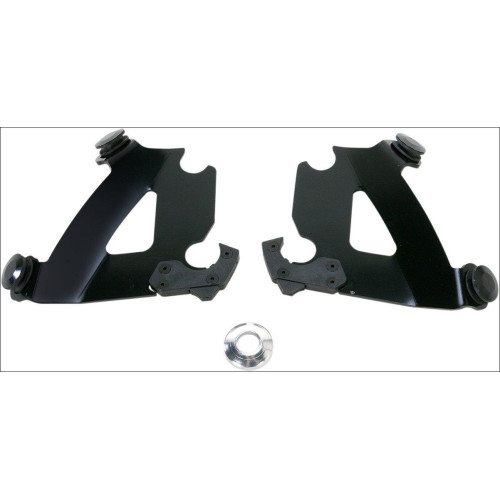 PartzBiz HD: 4409713-Memphis Shades Black Plate Only Mounts Cafe Fairing Harley 11-15 XL 883N | MEB1895