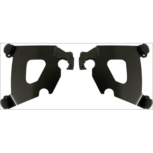 PartzBiz HD: 4409715-Memphis Shades Black Plate Only Mounts Cafe Fairing Harley Dyna & XL 48 | MEB1894