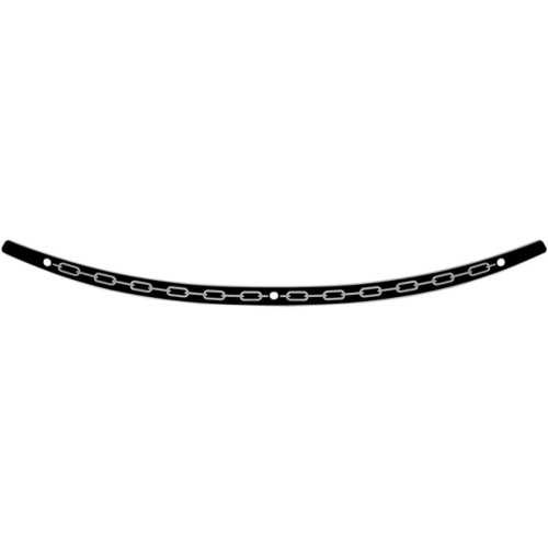PartzBiz HD: 4409718-Memphis Shades Black Stainless Steel Windshield Trim Chain Harley Batwing 14-Up