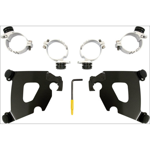 PartzBiz HD: 4409701-Memphis Shades Polished Trigger-Lock Mount Cafe Fairing Harley Dyna Models | MEB1994 PartzBiz HD: 4409701-Memphis Shades Polished Trigger-Lock Mount Cafe Fairing Harley Dyna Models | MEB1994
