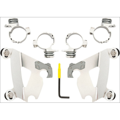 PartzBiz HD: 4409566-Memphis Shades Polished Trigger-Lock Mount Cafe Fairing Harley 883C 1200C 96-10 | MEK1997