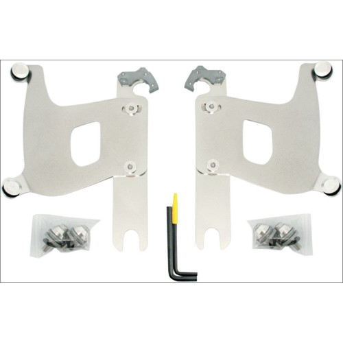 PartzBiz HD: 4409576-Memphis Shades Polished Trigger Lock Mounting Kits Bullet Fairing Harley FLST/C | MEK1975