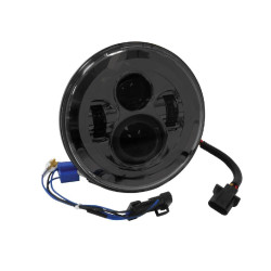 PartzBiz HD EP-DAY-BK & EP-H4-TOUR-ADPT - Mid USA 11005 Black 7" Bright White LED Headlight 94-19 Harley Davidson Softail Touring head light lamp 7 inch round custom chopper bagger bike jeep wrangler TJ LJ JK JL lighting upgrade replacement PartzBiz HD EP-DAY-BK & EP-H4-TOUR-ADPT - Mid USA 11005 Black 7" Bright White LED Headlight 94-19 Harley Davidson Softail Touring head light lamp 7 inch round custom chopper bagger bike jeep wrangler TJ LJ JK JL lighting upgrade replacement