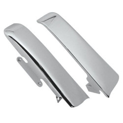 PartzBiz HD MU26316 - Mid USA 26316 V-Factor Chrome Steel Saddlebag Filler Panels 14-19 Harley Davidson Touring electra road street glide king FLHR FLHT FLT FLTR Bagger Custom motorcycle Chopper Bike Upgrade Body Saddle Bag Fender Panel Shock Cover
