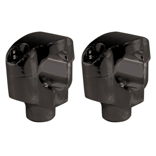 PartzBiz HD: 4409199-Mid USA 41003 V-Factor Black 1-1/4" Handlebar Risers Clamps 06-Up Harley Custom
