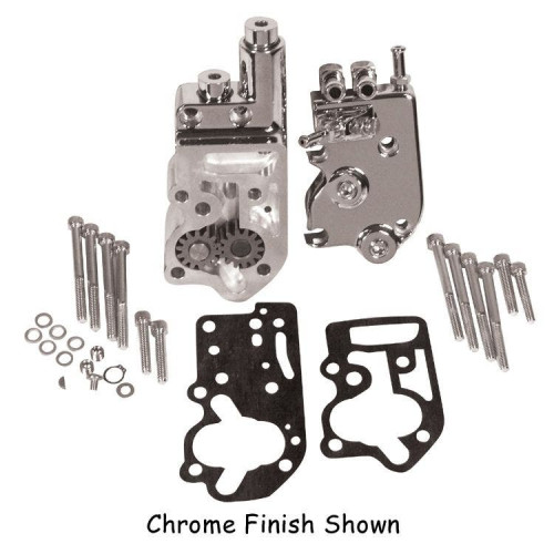 PartzBiz HD: 4409127-Mid USA 67080 V-Factor Chrome Oil Pump Harley Shovelhead OE 26200-68 26202-65 26201-48D Knucklehead Panhead Shovelhead big twin
