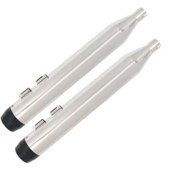PartzBiz HD MU97008 - Mid USA 97008 Chrome w/ Black 4" Tip Powerhouse Slip On Mufflers 85-16 HD Touring electra ultra road glide king exhaust pipes upgrade PartzBiz HD MU97008 - Mid USA 97008 Chrome w/ Black 4" Tip Powerhouse Slip On Mufflers 85-16 HD Touring electra ultra road glide king exhaust pipes upgrade
