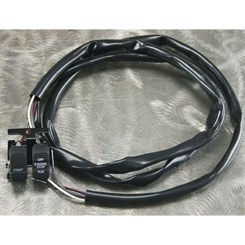 PartzBiz HD: 4409044-MidWest 17-105 Ultima สวิตช์สตาร์ท / เปิด / ปิดเครื่องยนต์ Harley Davidson Big Twin Touring Softail Sportster สายไฟควบคุมแฮนด์ปุ่มควบคุมการเปลี่ยนปุ่มใหม่อัพเกรดที่ดีที่สุดในสต็อกจากโรงงาน OE Starter Power Shut Off