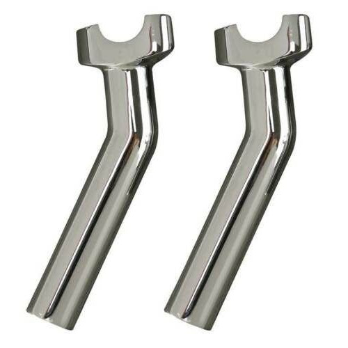 PartzBiz HD: 4408994-MidWest 34-170 Chrome Aluminum 6.5" Tall 1" Handlebar Risers Harley Universal best new custom chopper bagger dresser motorcycle upgrade replacement 
