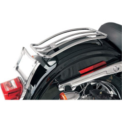 PartzBiz HD MWL-530 - Motherwell Chrome 11" x 7" Solo Luggage Rack Harley 06-15 Dyna FXD FXDB | MWL-530