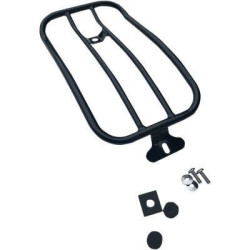 PartzBiz HD MWL-151-18-GB - Motherwell Gloss Black 12" x 7" Solo Luggage Rack Harley M8 Softail FLSL 18-Up 1510-0413 15100413