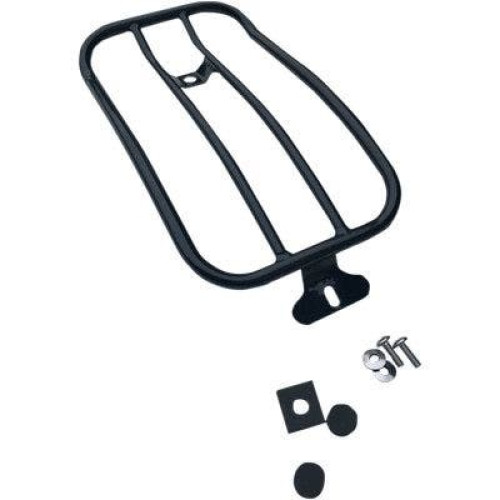 PartzBiz HD: 4408842-Motherwell Gloss Black 12" x 7" Solo Luggage Rack Harley M8 Softail FLSL 18-Up 1510-0413 15100413 PartzBiz HD: 4408842-Motherwell Gloss Black 12" x 7" Solo Luggage Rack Harley M8 Softail FLSL 18-Up 1510-0413 15100413