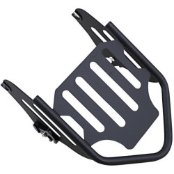 PartzBiz HD MWL-457-GB - Motherwell Gloss Black Quick Detachable 2-Up Luggage Rack Harley Touring 09-Up