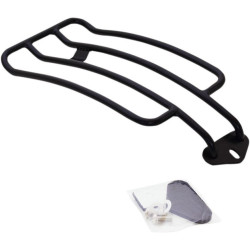 PartzBiz HD MWL-151-MB - Motherwell Matte Black 6" Solo Luggage Rack Harley Softail Slim Blackline 11-15 | MWL-151B