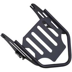 PartzBiz HD MWL-457-MB - Motherwell Gloss Black Quick Detachable 2-Up Luggage Rack Harley Touring 09-Up