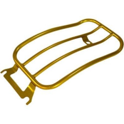 PartzBiz HD MWL-430-GOLD - Motherwell Primary Series 7" Solo Luggage Rack Gold Steel Harley FLH/T 08-20 1510-0849 15100849 MWL-430-GOLD