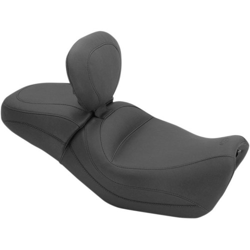 PartzBiz HD: 4408657-Mustang 1 Piece Touring Seat w/ Driver Backrest Harley Street XG 500 750 79786 | Mustang
