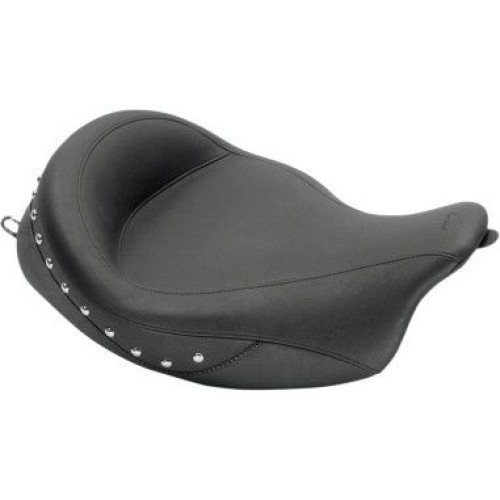 PartzBiz HD: 4408627-Mustang Seats Super Wide Chrome Studded Solo Seats for Harley Touring FLH 08-17 | 76068 PartzBiz HD: 4408627-Mustang Seats Super Wide Chrome Studded Solo Seats for Harley Touring FLH 08-17 | 76068