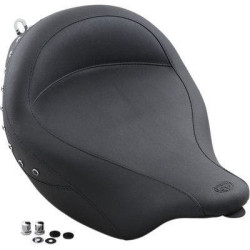 PartzBiz HD MD76069 - Mustang Seats Super Wide Black Studded Solo Seats for Harley Touring FLH/T 08-17 | 76069