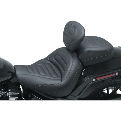 PartzBiz HD: 4408590-Mustang 79334 Black Max Profile Solo Touring Seat 18-23 Harley Softail Fat Bob FXFB 0802-1059 08021059 486556