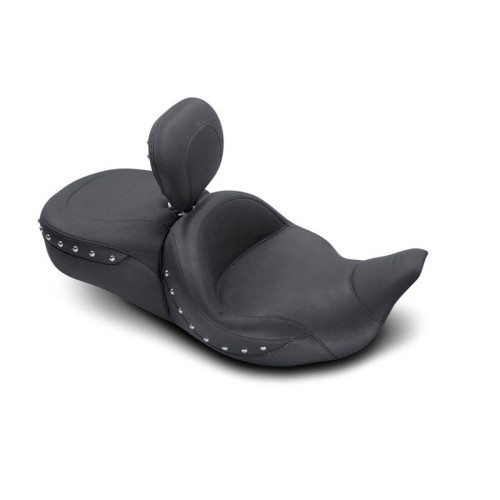 PartzBiz HD: 4408560-Mustang Super Smooth Chrome Studded Touring Seat Driver Backrest Harley FL 08-17 | 79579 PartzBiz HD: 4408560-Mustang Super Smooth Chrome Studded Touring Seat Driver Backrest Harley FL 08-17 | 79579