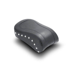 PartzBiz HD MD76175 - Mustang Chrome Studded Rear Pillion Seat Only Harley 08-17 FLSTC/N 00-07 FLSTS | 76175
