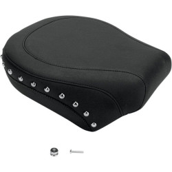 PartzBiz HD MD76243 - Mustang Chrome Studded Rear Seat Pillion Only Harley 06-10 FXST 07-17 FLSTF | 76243