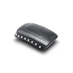 PartzBiz HD MD76176 - Mustang Chrome Studded Thin Rear Pillion Seat Harley 08-17 FLSTC/N 00-07 FLSTS | 76176