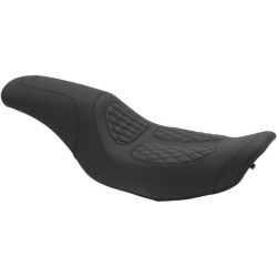 PartzBiz HD MD76980 - Mustang Dave Perewitz Signature Series Fastback 2 Up Seat Harley FLHR FLHX 97-07 | 76980