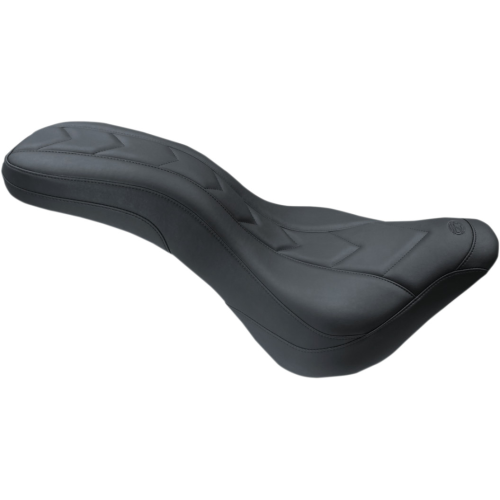 PartzBiz HD: 4408520-Mustang Daytripper Black Vinyl Apex Stitch Seat for 18-21 FLDE/FLHC/FLHCS | 75884 PartzBiz HD: 4408520-Mustang Daytripper Black Vinyl Apex Stitch Seat for 18-21 FLDE/FLHC/FLHCS | 75884