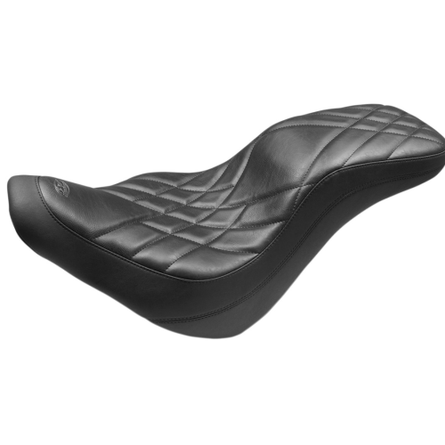 PartzBiz HD: 4408522-Mustang Daytripper Black Vinyl Prism Stitch Seat for 18-21 FLSB/FXLR/FXLRS | 75726